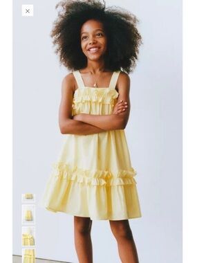 Zara Girls Yellow Ruffle Sundress